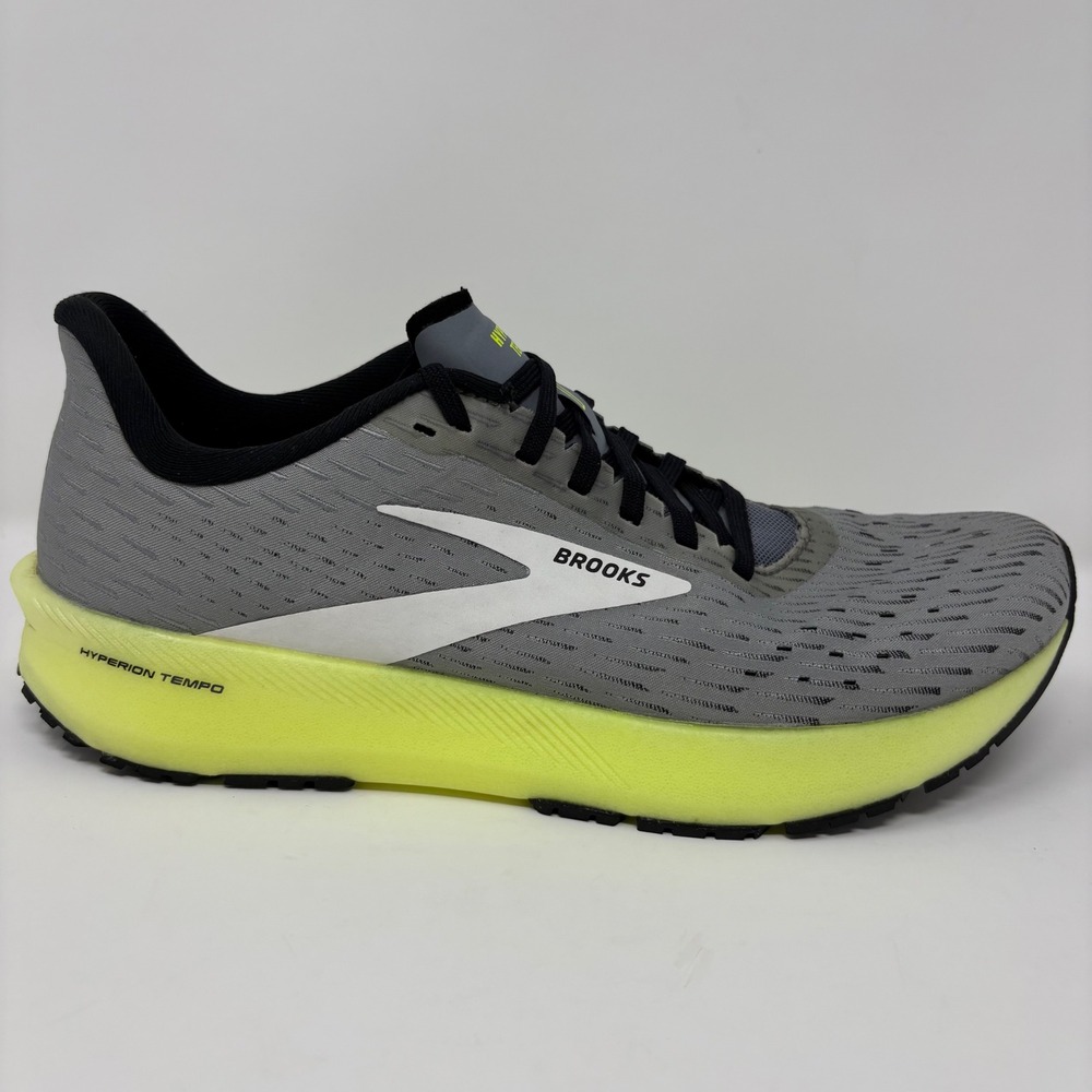 Brooks Hyperion Tempo Men's Size 9 Grey Yellow Running Shoes *WORN ONCE*